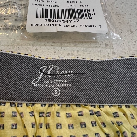 J. Crew 2 Knit Boxer Briefs in Sailboat Blue Print & Yellow NEW 2 pairs NWT - Picture 12 of 15